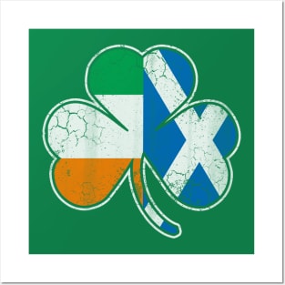 Scotch Irish Shamrock Scottish St Patrick's Day Posters and Art